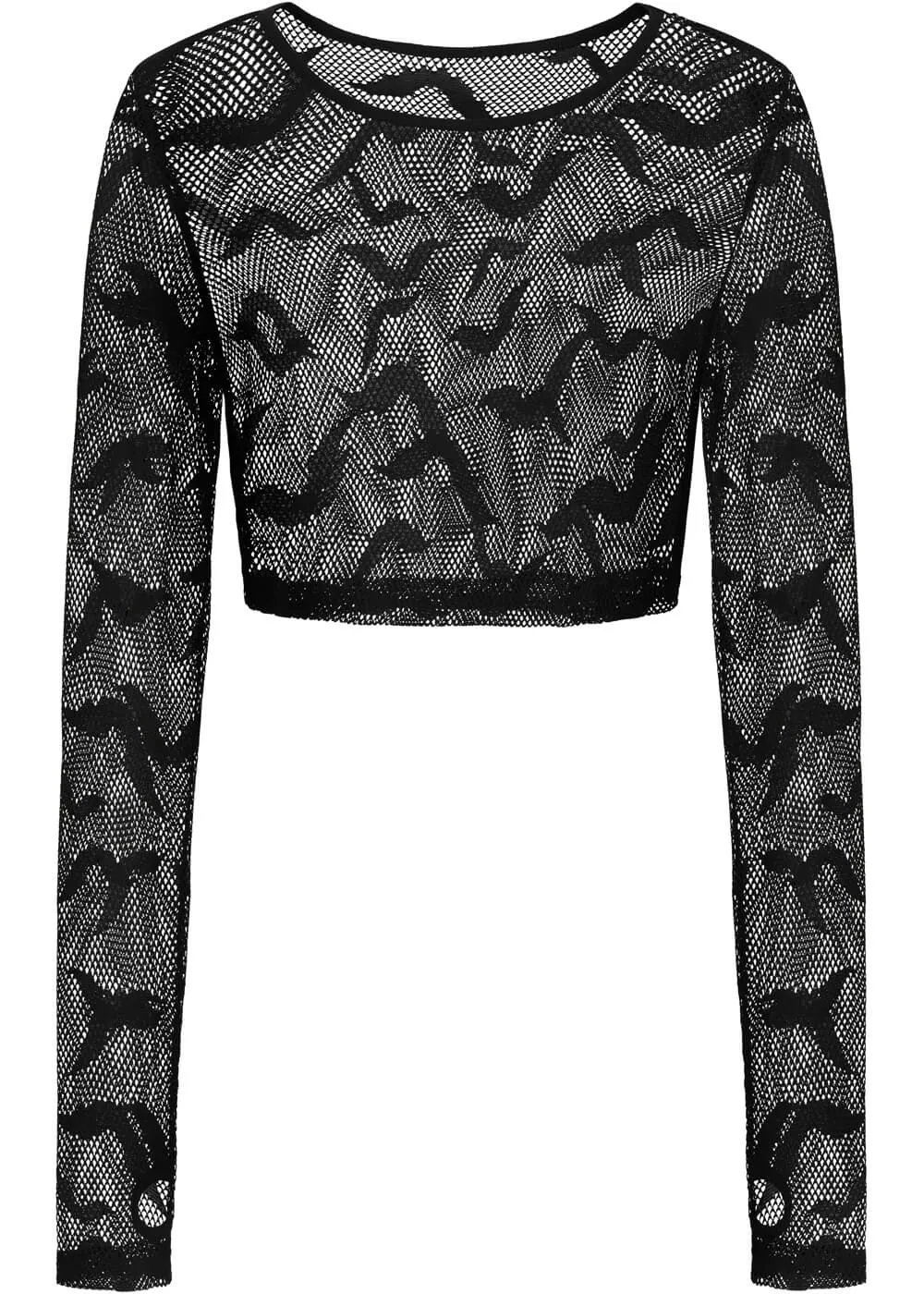 Third Identity Batcave Mesh Crop Top Black