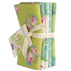 Tilda Sunday Brunch | HALF METRE Pack | Lime / Teal (5)
