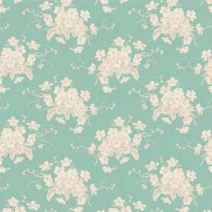 Tilda Sunday Brunch | White Flower | Teal