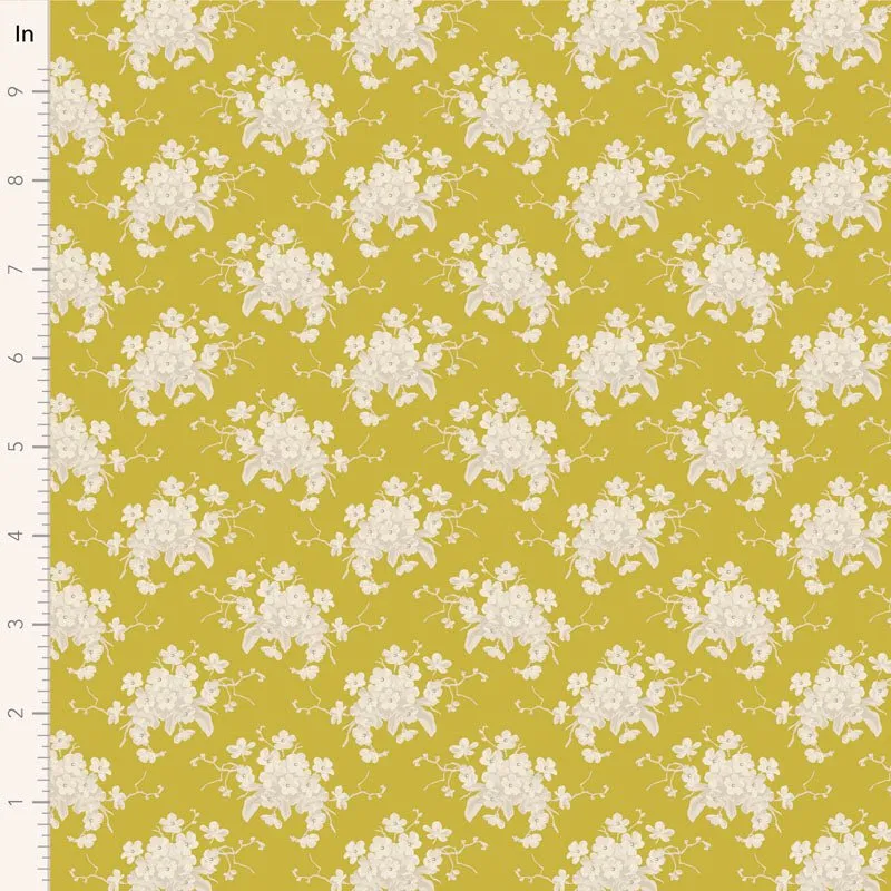 Tilda Sunday Brunch | White Flower | Yellow