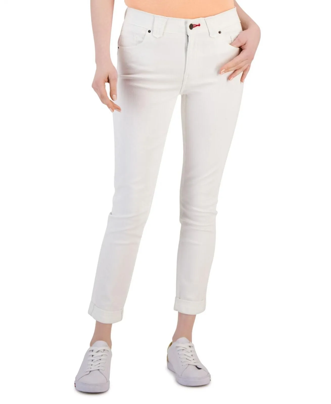 Tommy Hilfiger Women's Waverly Skinny Ankle Pants J3AK2661 Bright White 14