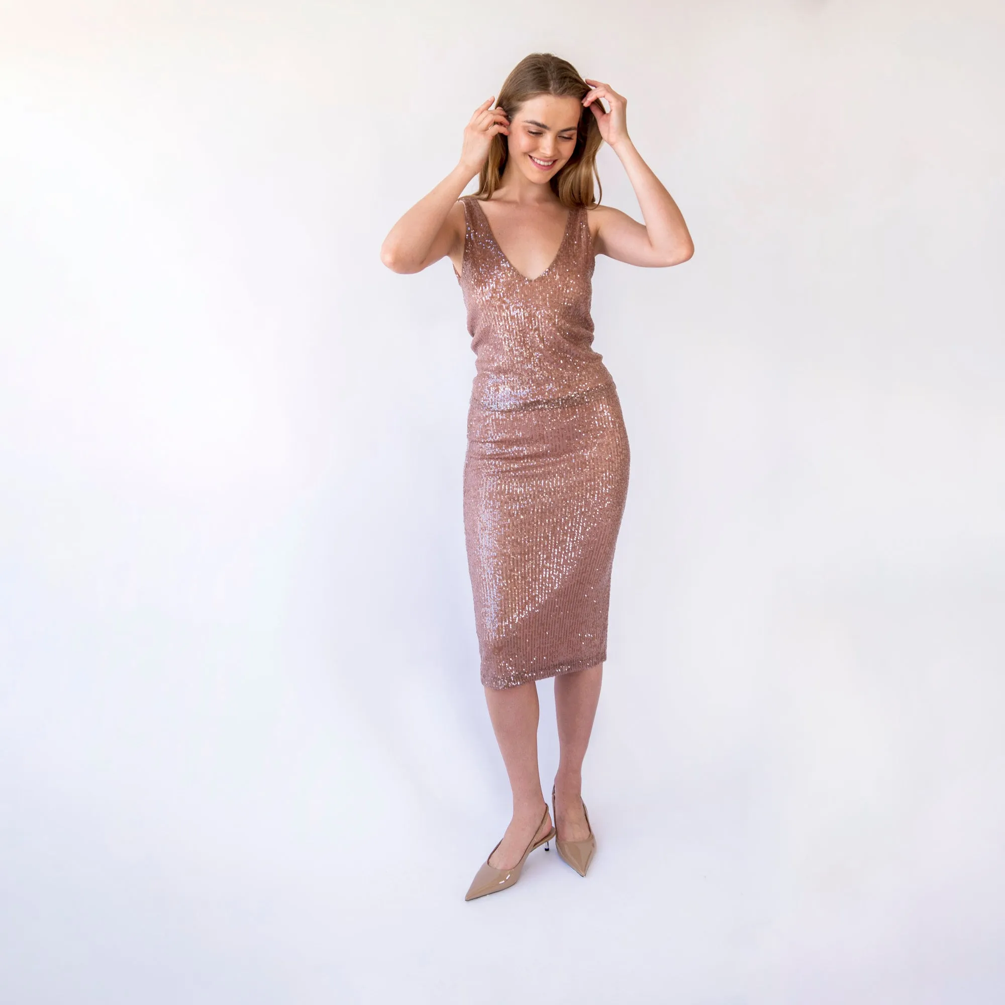 Top with V-neckline #2068