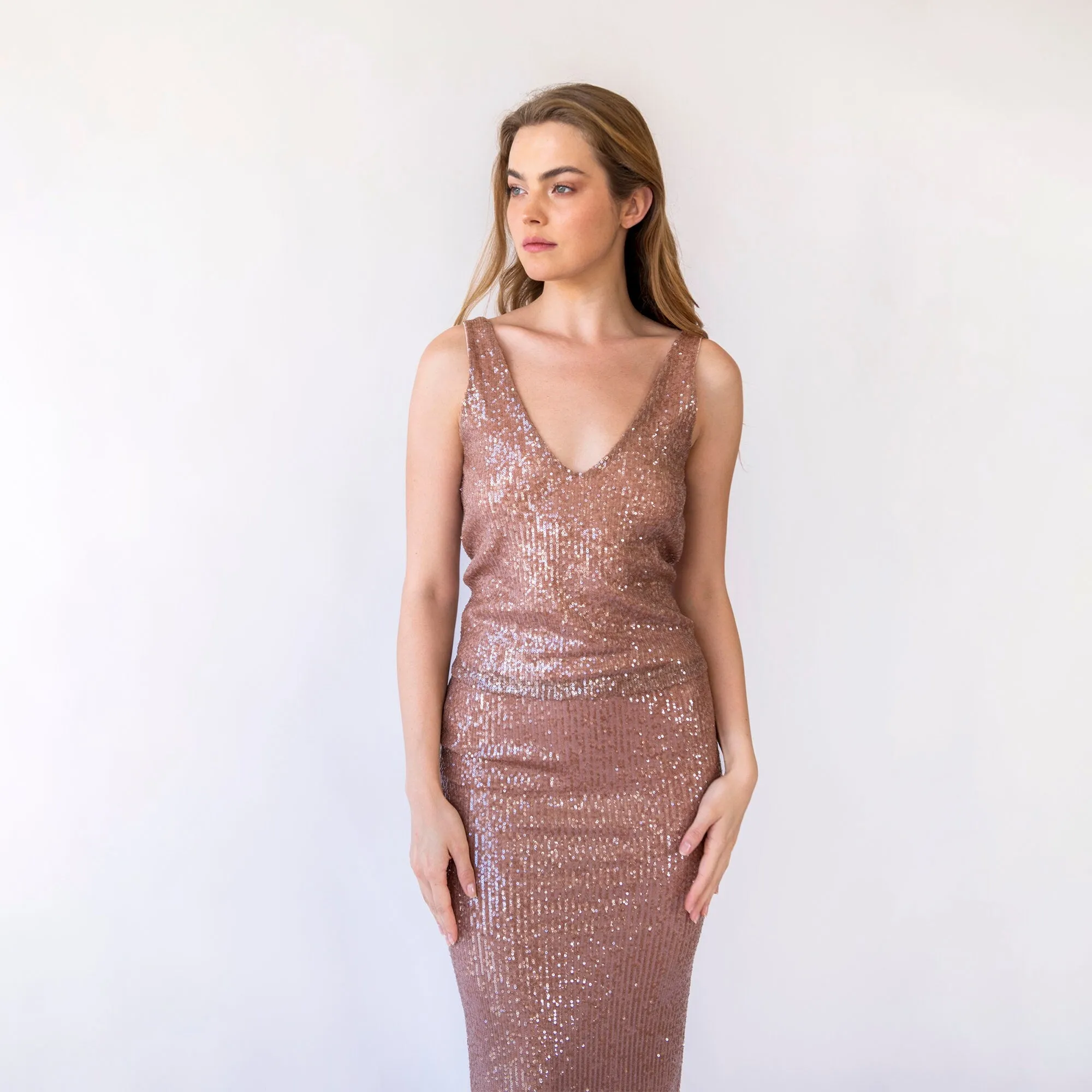 Top with V-neckline #2068