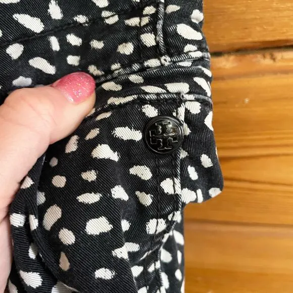 TORY BURCH Pants Black &amp; Off White skinny Jeans size 25