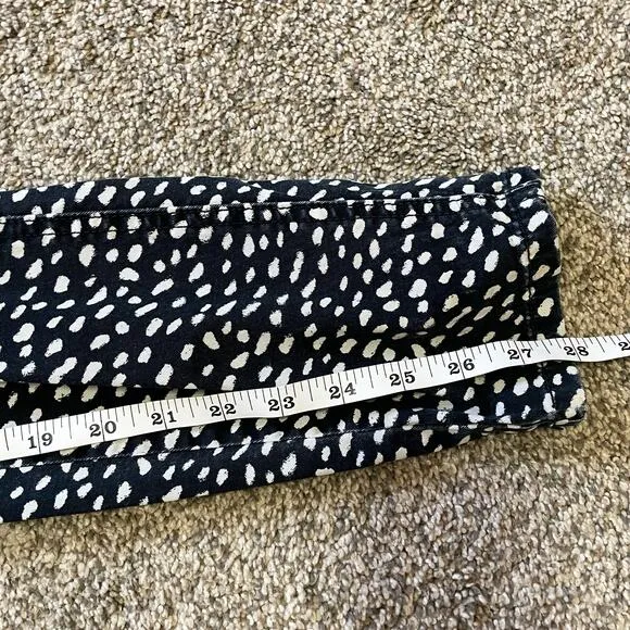 TORY BURCH Pants Black &amp; Off White skinny Jeans size 25