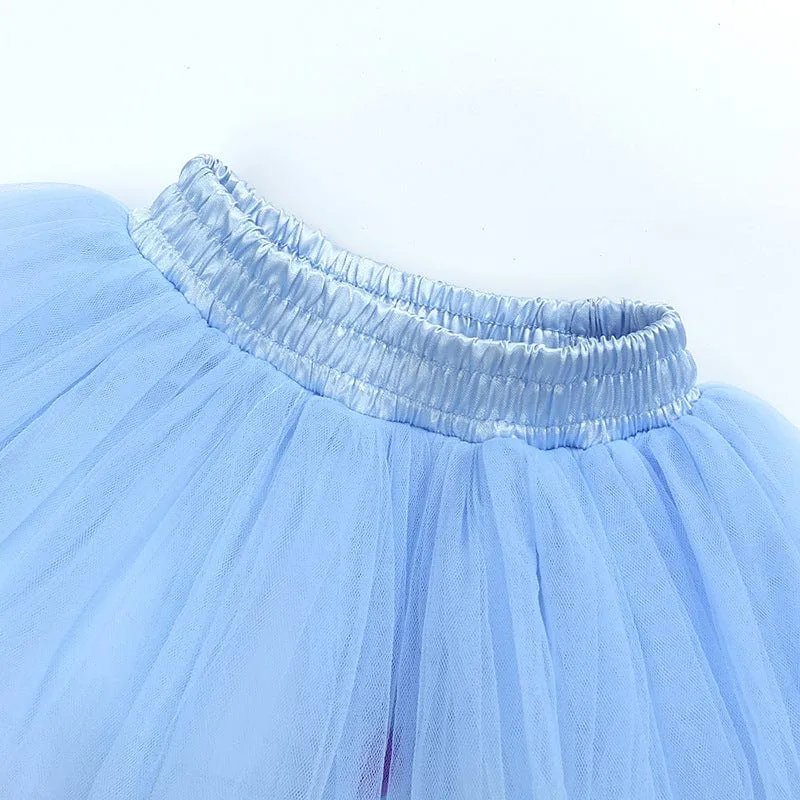 Tulle Pom Pom Tutu Girls Skirt