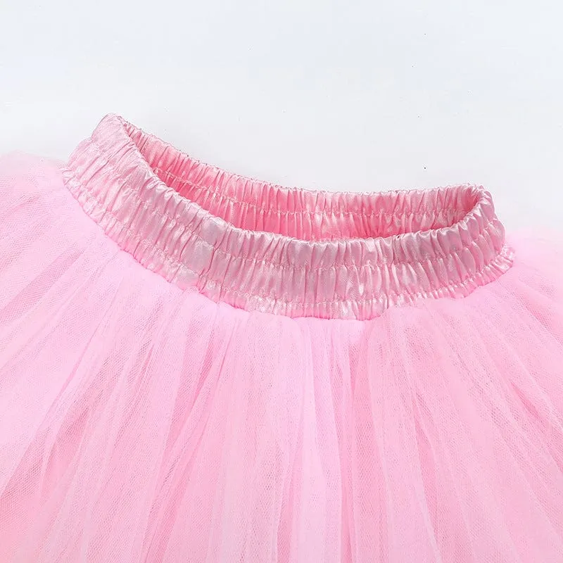 Tulle Pom Pom Tutu Girls Skirt