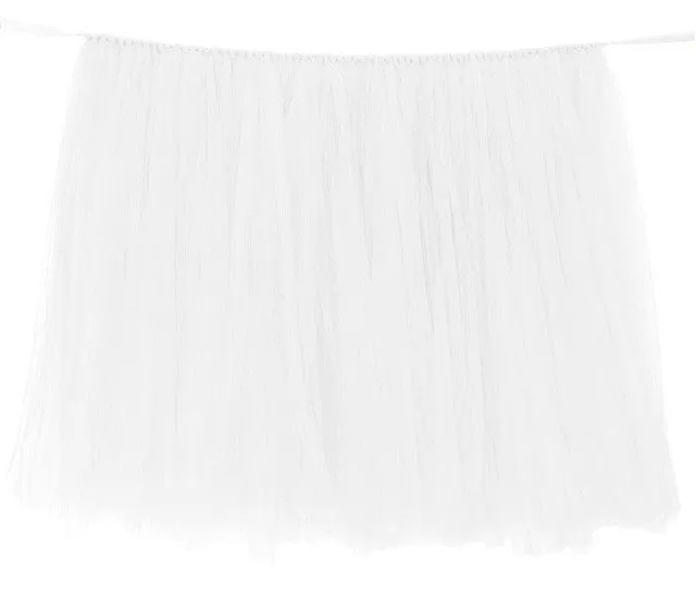 Tulle Table Skirt TUTU Tableware 100*80cm Customize Wedding Baby Shower Birthday Party Decor
