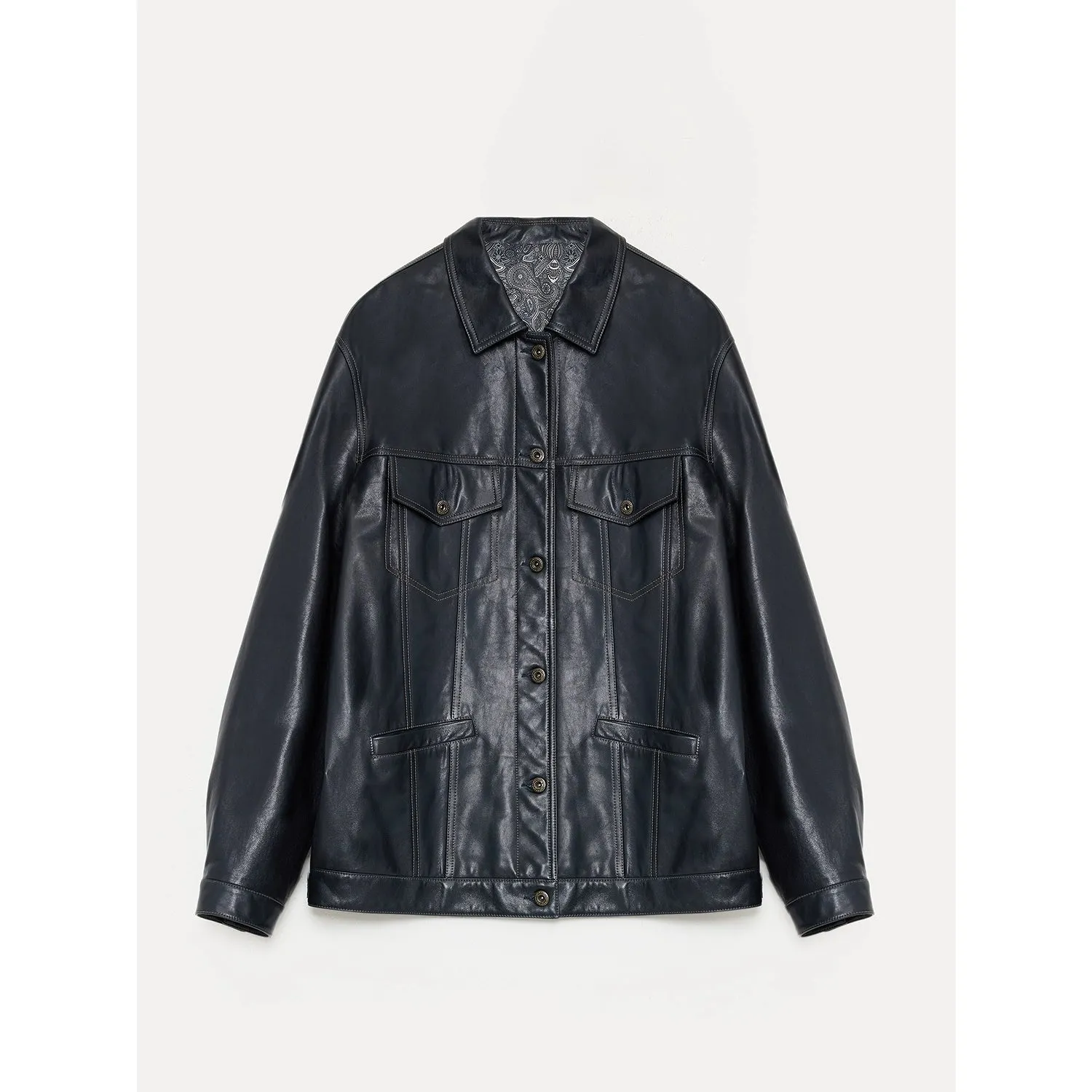 Waxed Sheepskin Leather Jacket