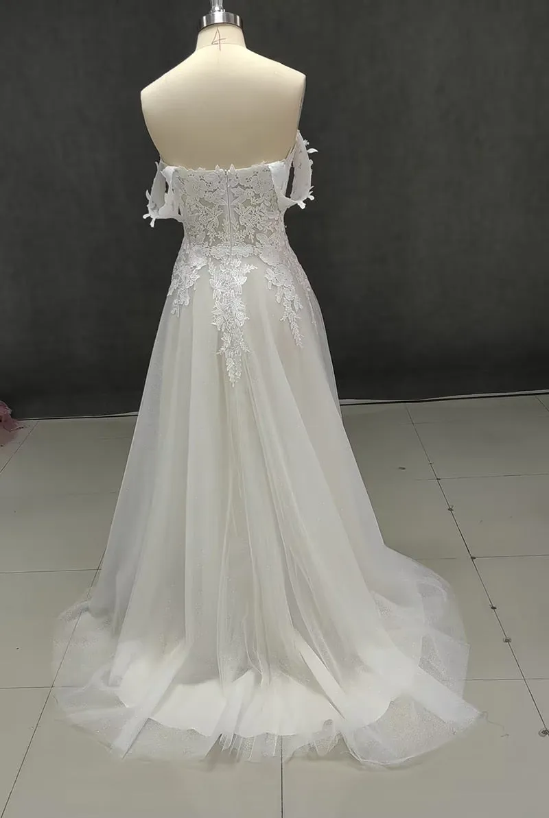 Wedding Dresses Off The Shoulder Sweetheart Neck Bridal Gowns