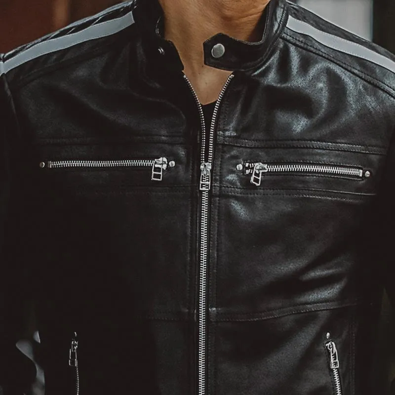 West Louis™ Genuine Leather Bikers Jacket