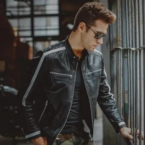 West Louis™ Genuine Leather Bikers Jacket
