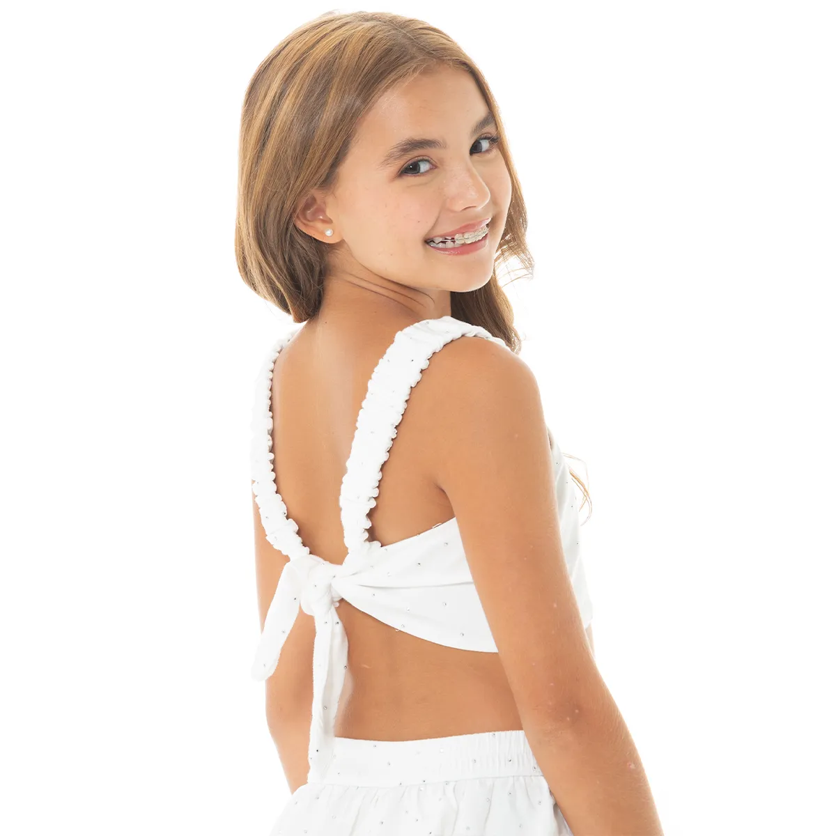 WHITE SKORT SET FOR GIRLS