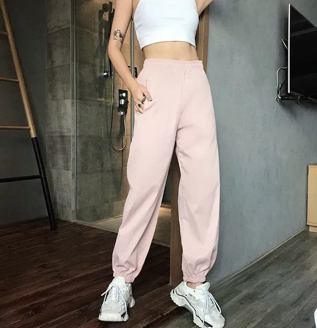 Women High Waist Loose Streetwear pants