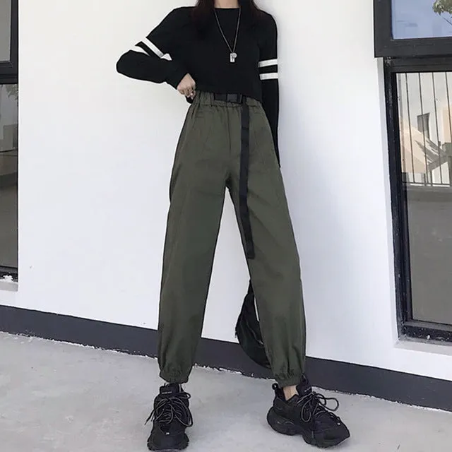 Women High Waist Loose Streetwear pants
