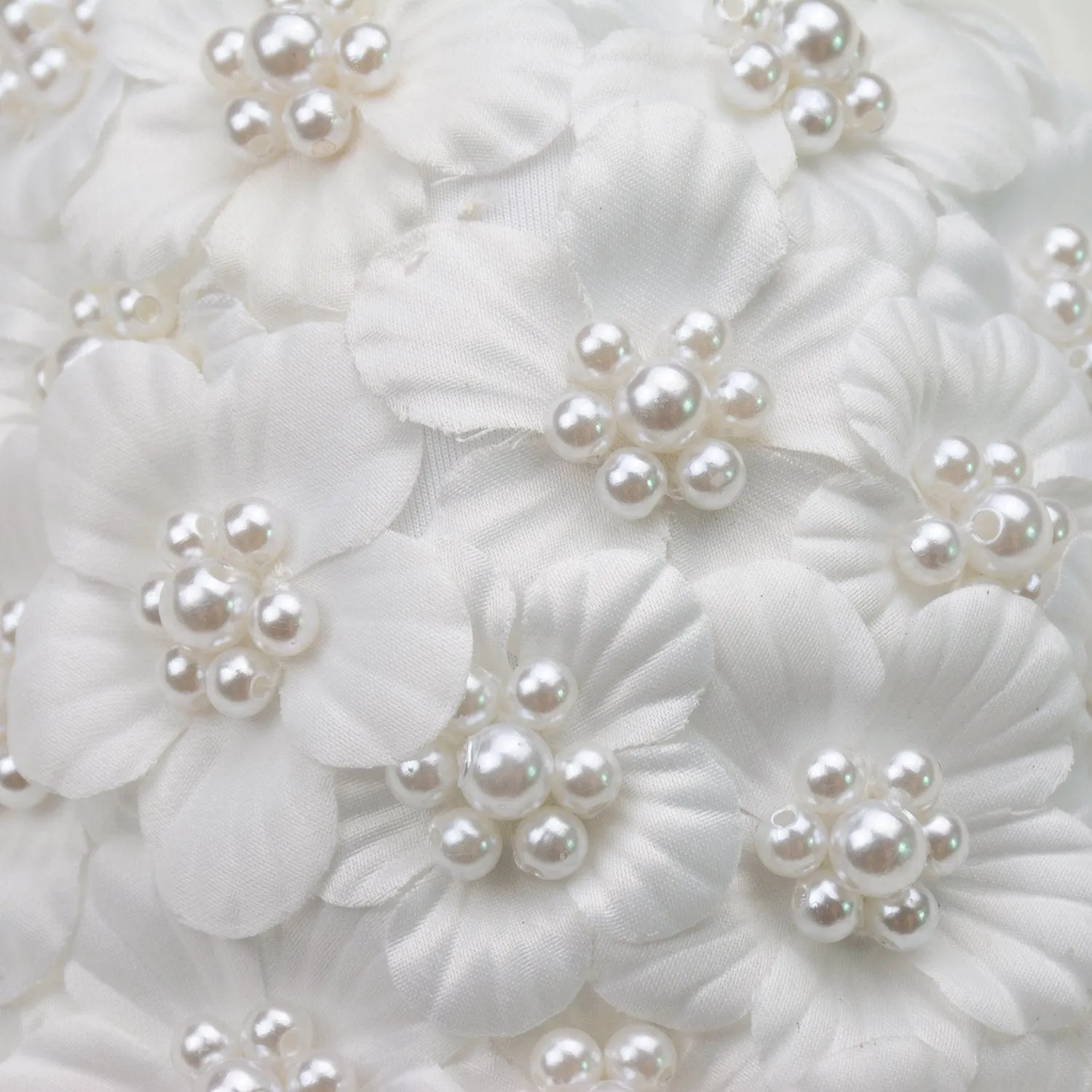 Women's 3D Floral Pearl Bustier Crop Top Party Club Bra Tops White