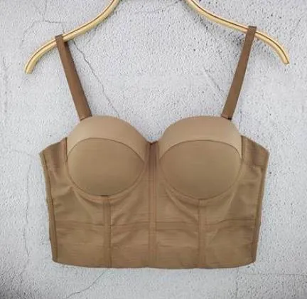 Women's Corset Bustier Bra Night Club Party long sexy Cropped Top