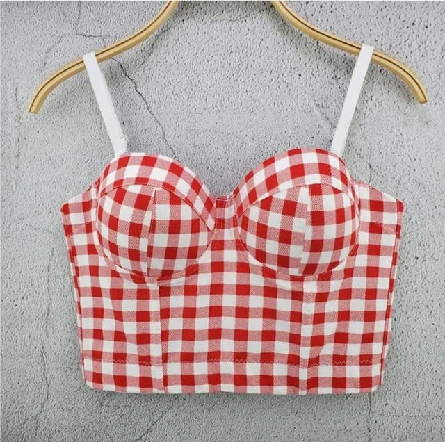 Women's Corset Bustier Bra Night Club Party long sexy Cropped Top