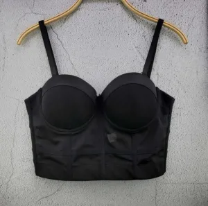 Women's Corset Bustier Bra Night Club Party long sexy Cropped Top
