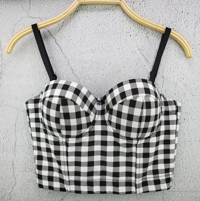 Women's Corset Bustier Bra Night Club Party long sexy Cropped Top