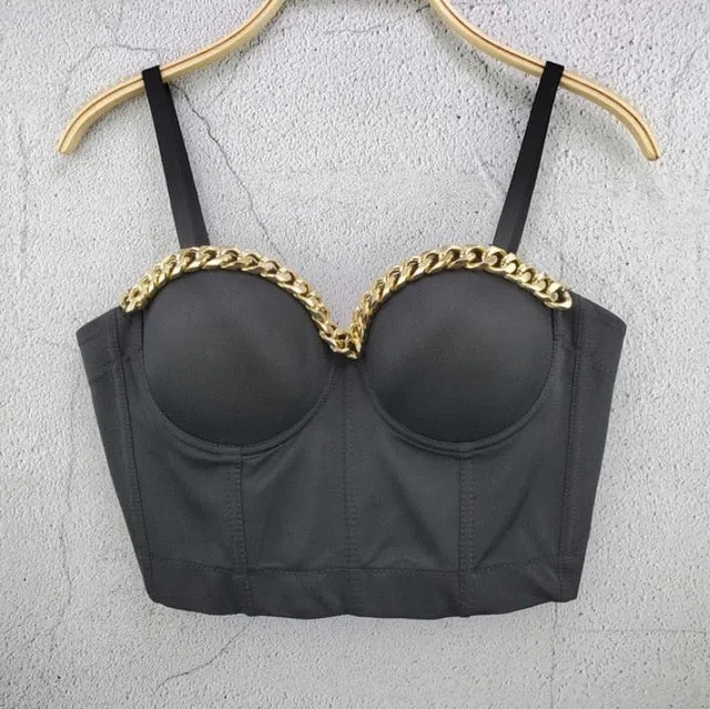 Women's Corset Bustier Bra Night Club Party long sexy Cropped Top