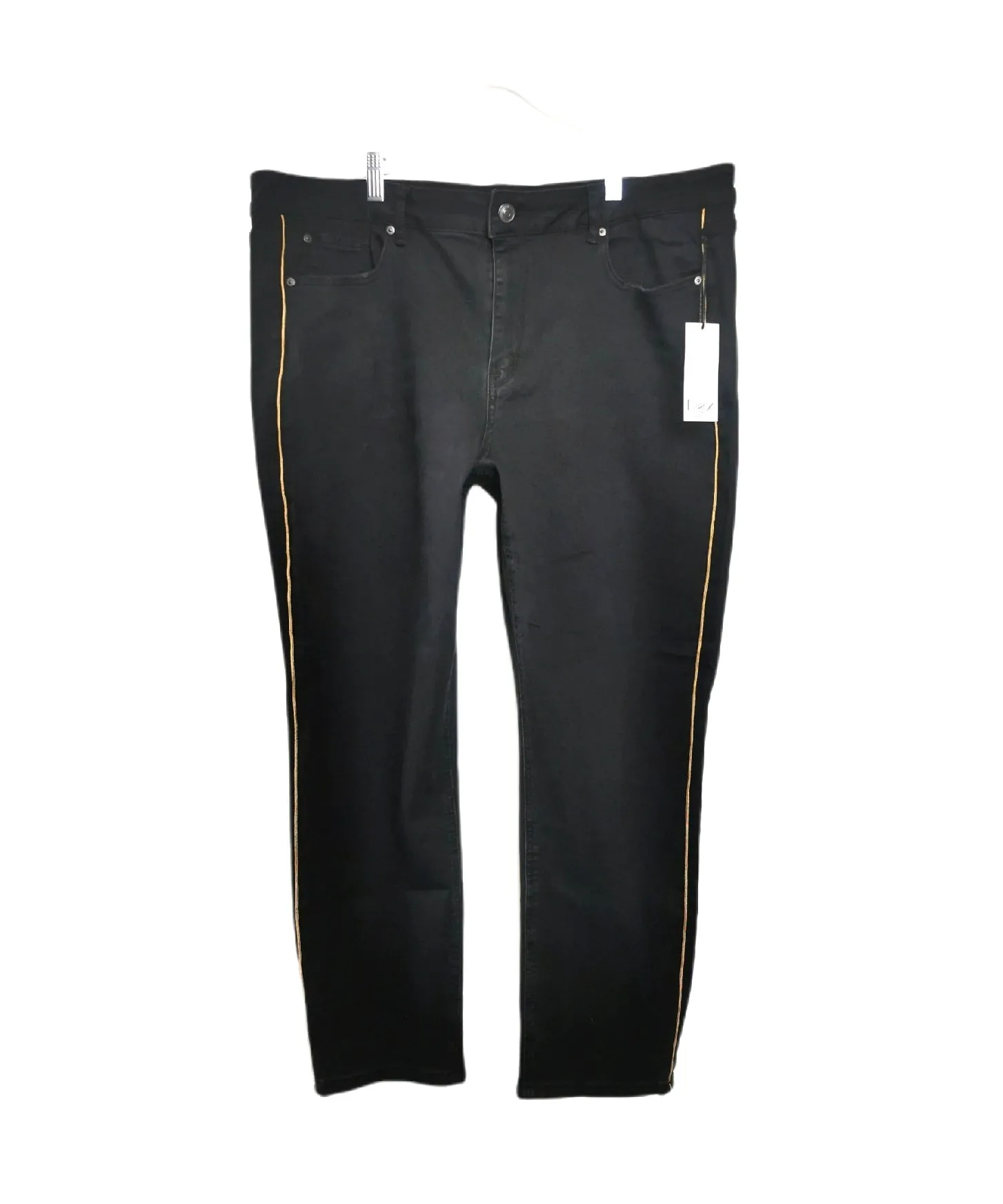 WOMENS PLUS SIZE 22 - DEX, Black / Gold Skinny Jeans NWT B27
