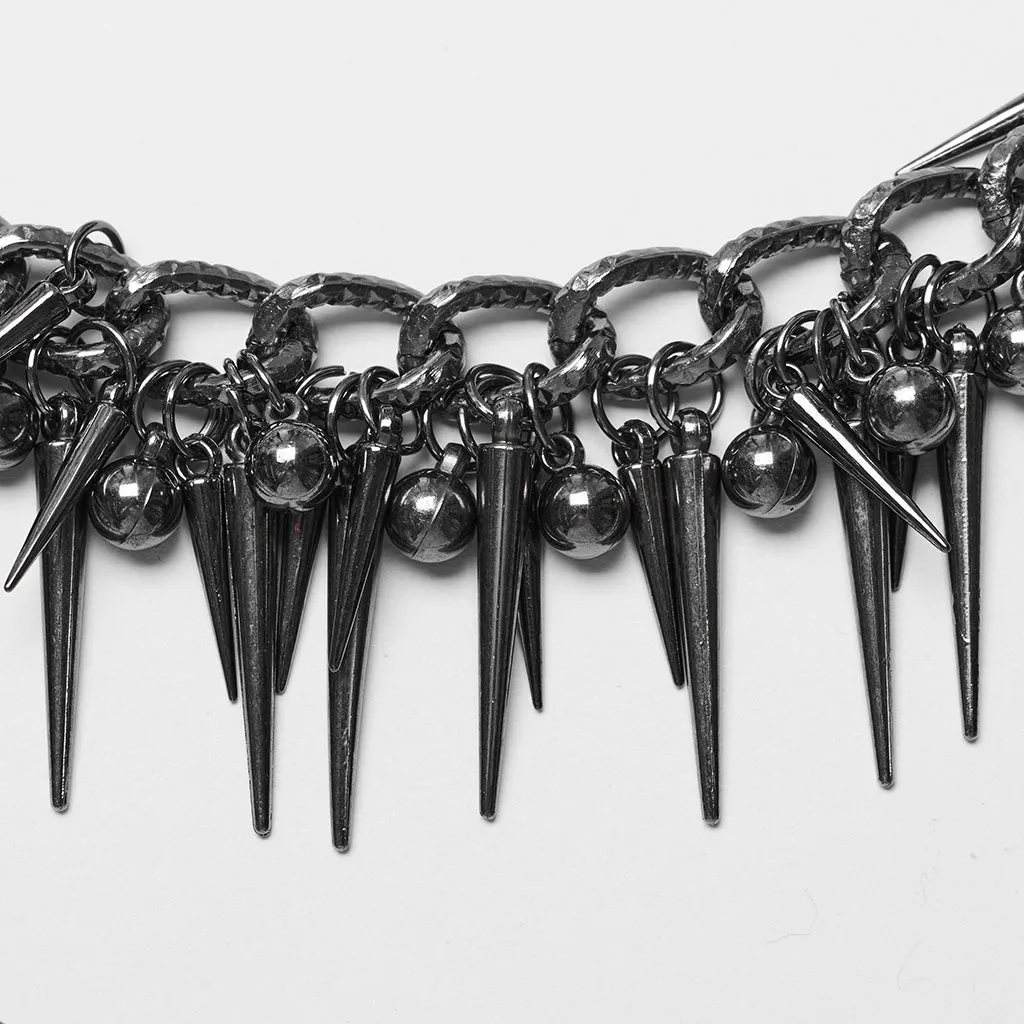 WS-623YDF Edgy Spiked Chain Belt Punk Accessories Waist Harness