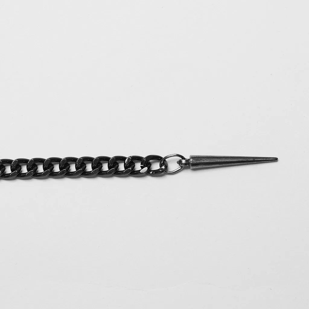 WS-623YDF Edgy Spiked Chain Belt Punk Accessories Waist Harness
