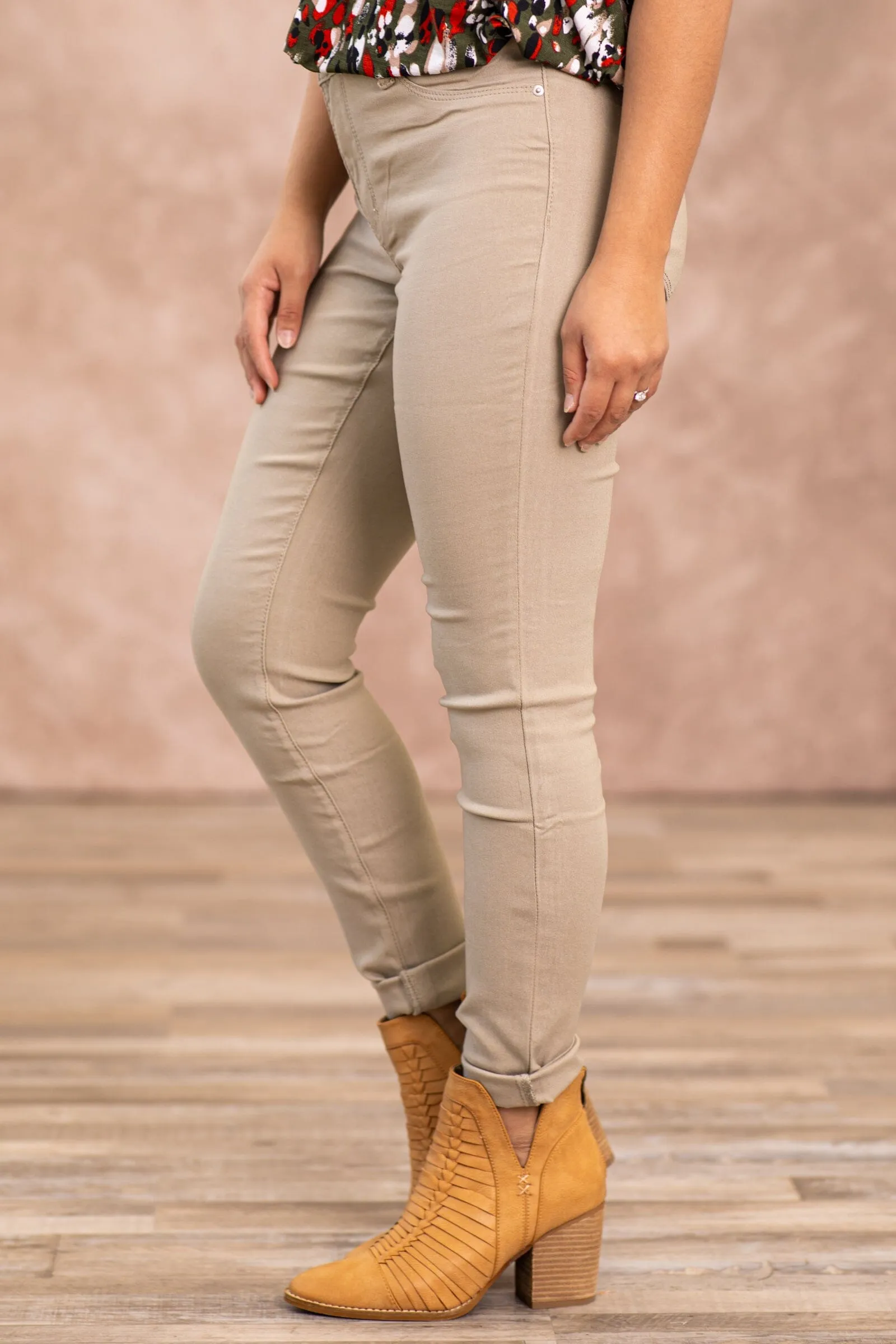 YMI Oatmeal Hyperstretch Pants
