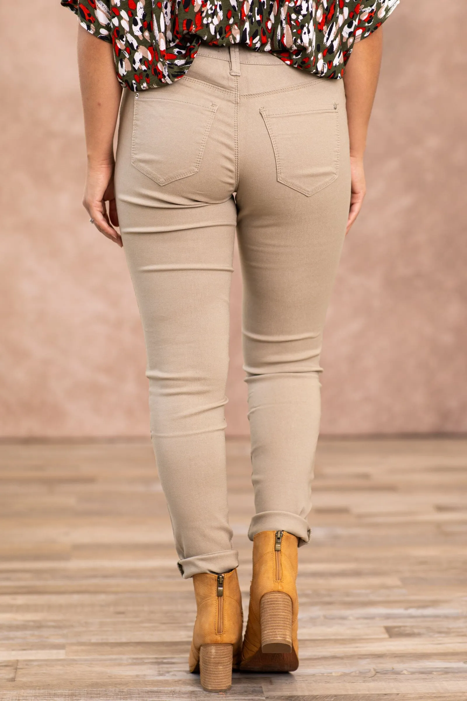 YMI Oatmeal Hyperstretch Pants