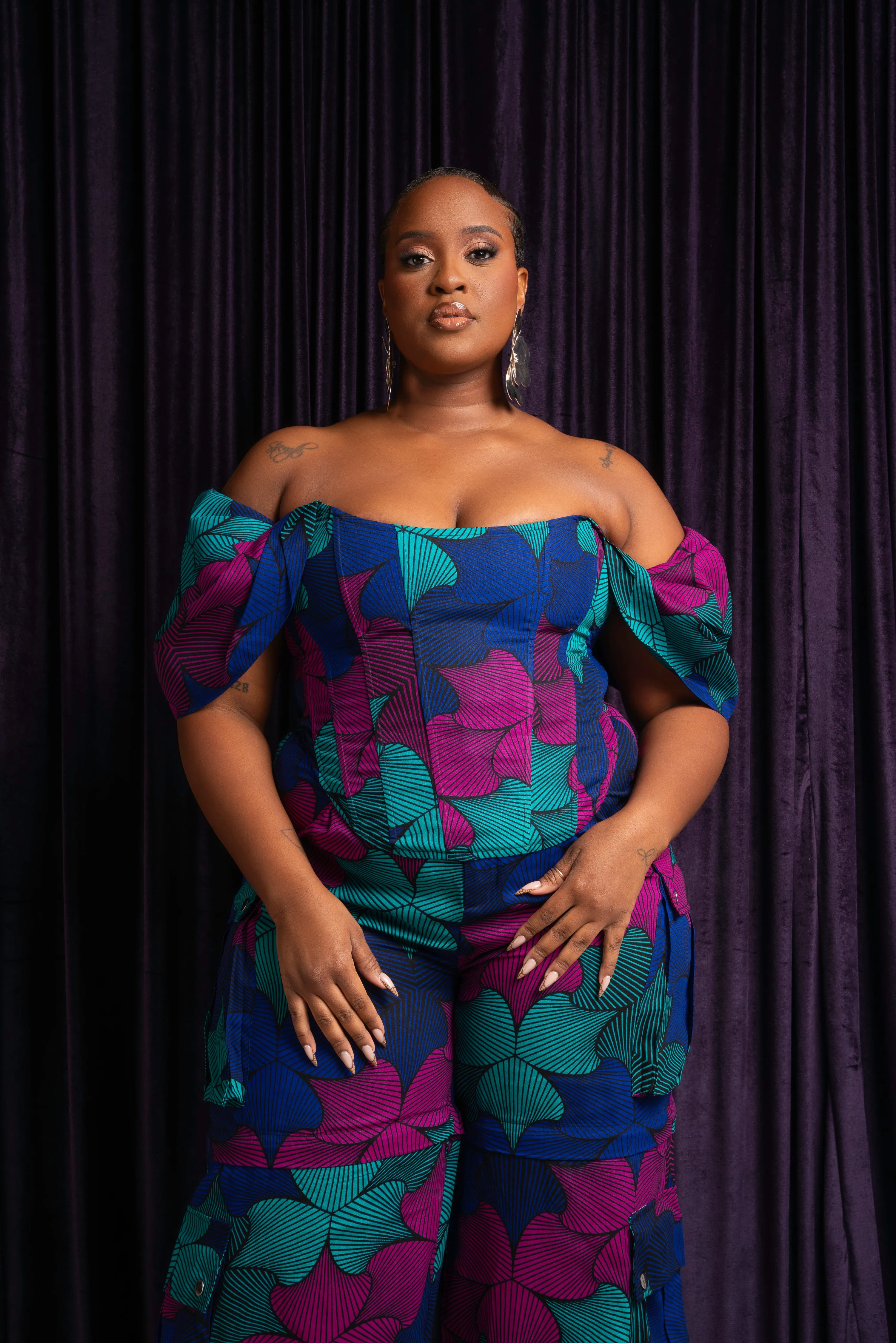 ZURI African Print Corset Top