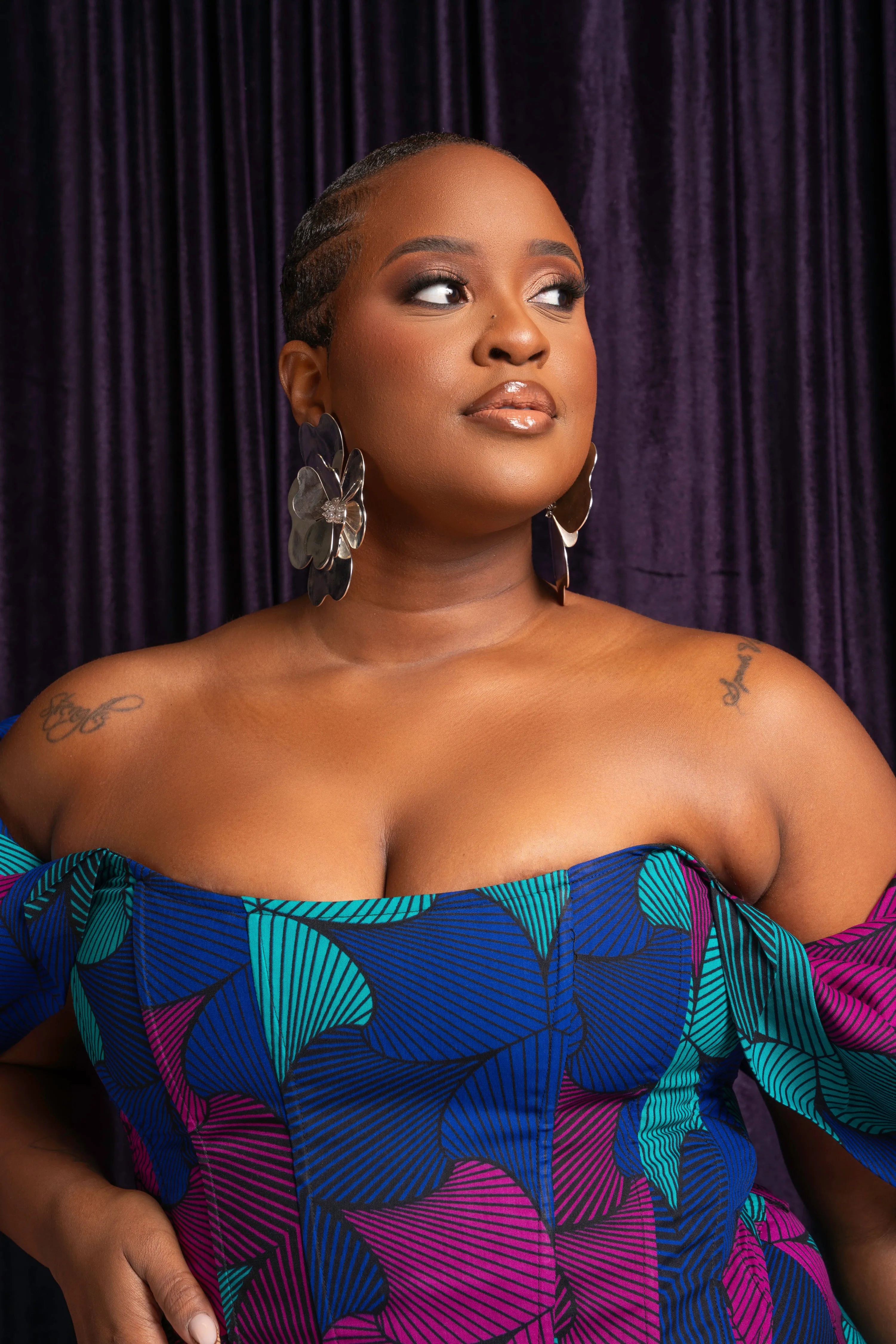 ZURI African Print Corset Top