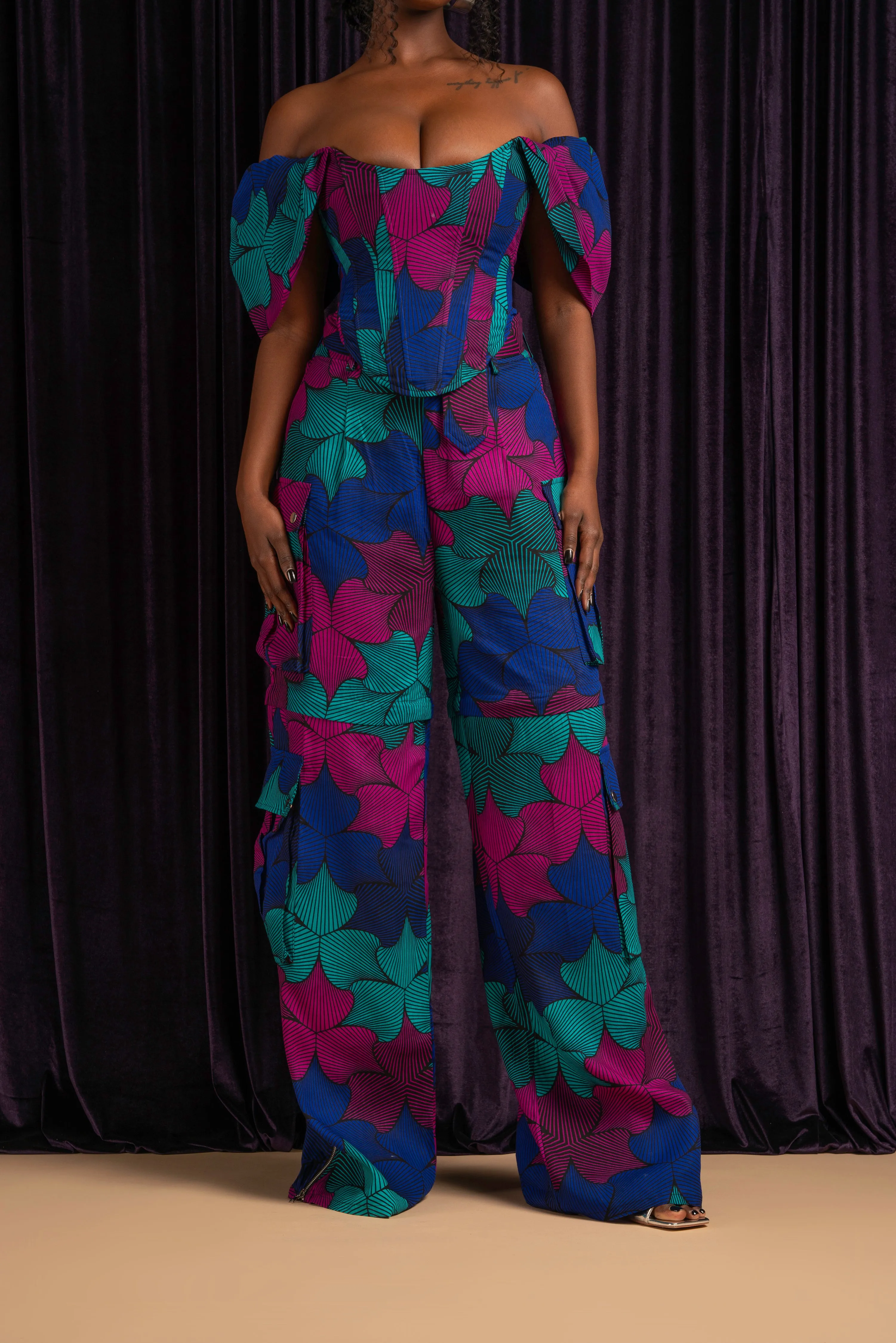 ZURI African Print Corset Top